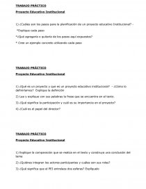 Trabajo practico - Proyecto Educativo Institucional.. Página 1