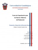 Curso de capacitación para meseros