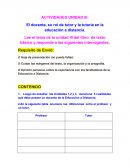 Tema- El docente, su rol de tutor y la tutoría en la educación a distancia.