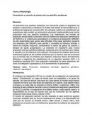 Formulación y solución de producción que planifica problemas