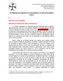La Realidad de la Iglesia en la actualidad en la reforma de Martín Lutero