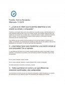 ¿Cuál es el criterio que te permite determinar si una oración es simple o compuesta?
