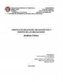 DERECHO DE OBLIGACIÓN, OBLIGACIÓN CIVIL Y FUENTES DE LAS OBLIGACIONES