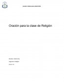 Oración para la clase de Religión.