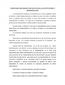 Condiciones necesarias para que se den las sustituciones o representación