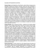 Escuelas de Pensamiento Economico.