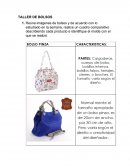 Reúna imágenes de bolsos y de acuerdo con lo estudiado en la semana, realice un cuadro comparativo describiendo cada producto e identifique el molde con el que se realizó.