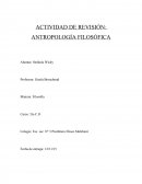 Actividad de revisión: antropología filosófica