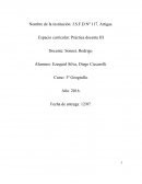 Espacio curricular: Práctica docente III.