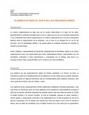 ELEMENTOS PARA EL ÉXITO EN LAS ORGANIZACIONES