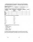 EXAMEN DE MATEMATICAS II. BLOQUE 2. SUMAS Y RESTAS DE MONOMIOS.