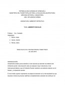 Ambiente especifico. Ambiente escolar