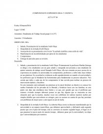 COMPONENGTE EXPRESION ORAL Y ESCRITA. Página 1