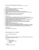 Curso de Primeros Auxilios (Programa detallado)