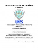 CRIMINOLOGÍA, CRIMINALÍSTICA Y TÉCNICAS PERICIALES