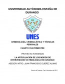 CRIMINOLOGÍA, CRIMINALÍSTICA Y TÉCNICAS PERICIALES