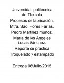 Se trata de la elaboración de una práctica de troquelado y estampado mediante la elaboración un sencillo ejemplo.