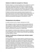 Analizar el estado de excepción en Oaxaca.