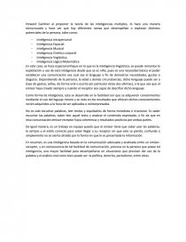 Inteligencias multiples Howard Gardner. Página 1