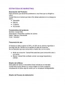 ESTRATEGIA DE MARKETING. Descripción del Producto