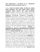 Acta constitutiva y estatutos de la asociacion cooperativa avicola Egros Siul 2016 RL