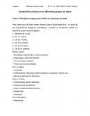 Principales riesgos para la Salud en cada grupo de edad.