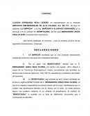 Convenio con beneficiaria
