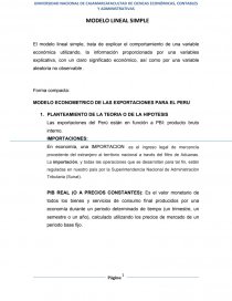 Modelo linial simple. Página 1
