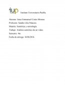 Análisis semiótico de un video.