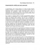 Argumentación Jurídica por qué y para qué