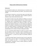 Ensayo sobre la delincuencia en Honduras