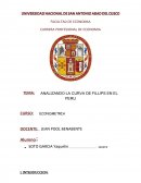 ANALIZANDO LA CURVA DE FILLIPS EN EL PERU