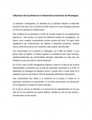 Influencia de la pobreza en el desarrollo económico de Nicaragua.
