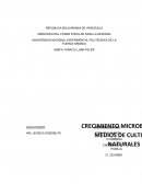 Estudiar el crecimiento microbiano en medios de cultivos naturales.