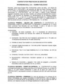 CONTRATO POR PRESTACION DE SERVICIOS INVERSIONES BILU, S.A. – SUMMA PUBLICIDAD