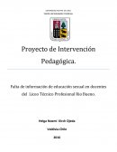Falta de información de educación sexual en docentes del Liceo Técnico Profesional Rio Bueno.