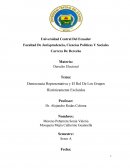 Democracia Representativa y El Rol De Los Grupos Históricamente Excluidos.