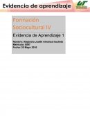Formación Sociocultural IV Evidencia de Aprendizaje 1