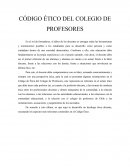 Código Ético del Colegio de Profesores