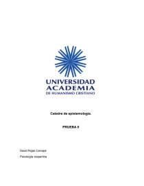 Catedra de epistemología. PRUEBA II. Página 1