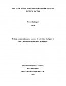 VIOLACION DE LOS DERECHOS HUMANOS EN NUESTRO DISTRITO CAPITAL