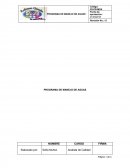Procedimiento de manejo de aguas