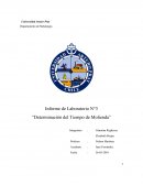 Determinación del Tiempo de Molienda.