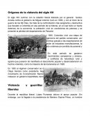 Orígenes de la violencia del siglo XX