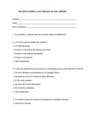 ENCUESTA SOBRE LA FACTIBILIDAD DE UNA LIBRERÍA