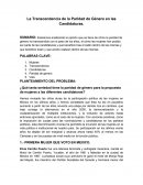 Tema- La Transcendencia de la Paridad de Género en las Candidaturas.