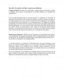 Presentación actividad y respuesta procedimientos