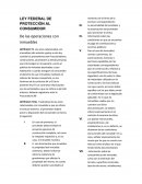 LEY FEDERAL DE PROTECCIÓN AL CONSUMIDOR.