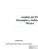 Análisis del PIB y desempleo en México.