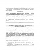 CONTRATO DE CONSTITUCIÓN DE UNA SOCIEDAD MERCANTIL BAJO LA FORMA DE SOCIEDAD DE PRODUCCIÓN RURAL DE RESPONSABILIDAD LIMITADA DE CAPITAL VARIABLE